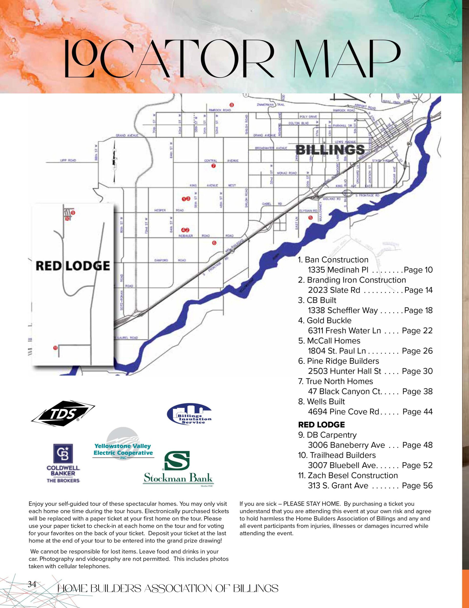 Map of Billings with key construction and development sites highlighted.