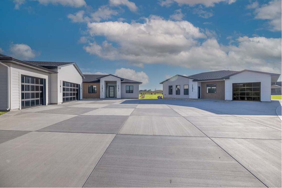 Modern residential homes with spacious driveways in Billings, Montana.